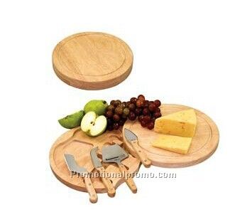 CHEESE BOARD WITH 4 KNIVES
