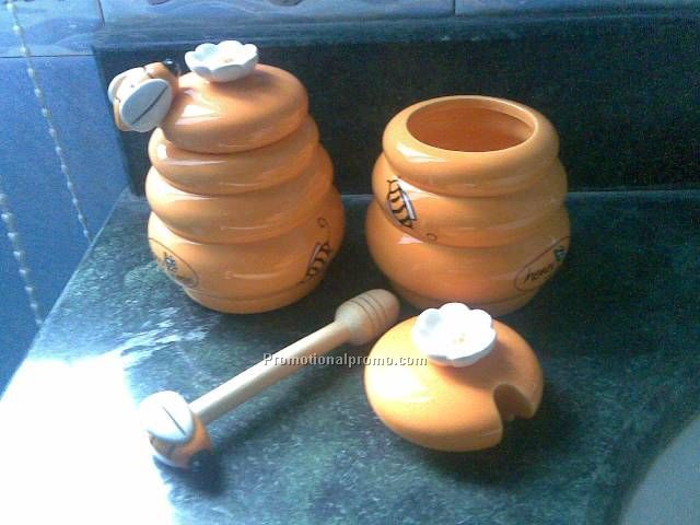 Honey server w/ dipper