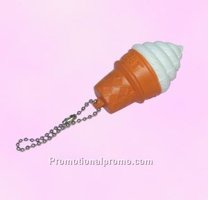 ce Cream Cone Stress Reliever Keychain, PU Stress ice cream keychain