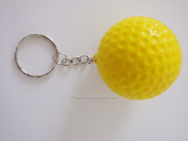 PU Stress Golf Ball Keychain