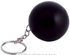Black PU Stress ball Keychain