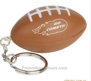 PU stress football keychain