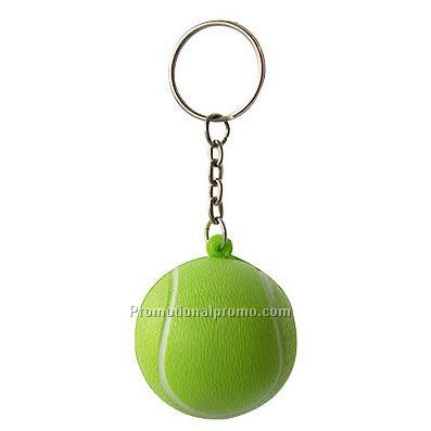 Antistress tennis ball keychain