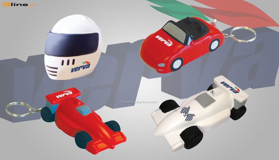 Car Shape Pu Stress Keyrings