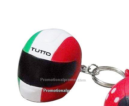 Helmet PU Stress Ball Keychain