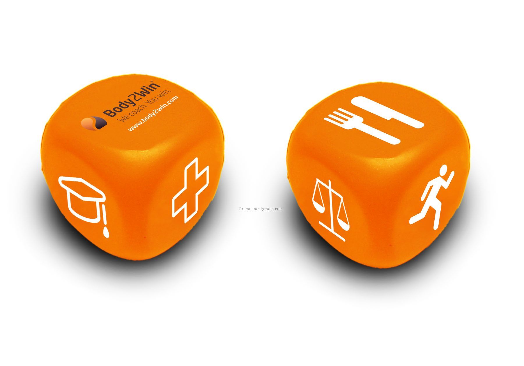 Dice shaped PU stress ball