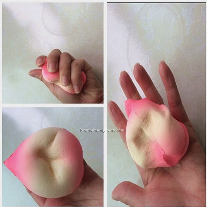PU Stress Ball Cream Scented Slow Rising Pink Peach Decompression Toy