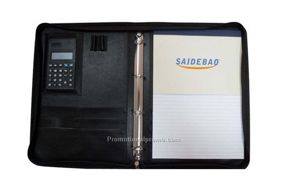 Simulated Leather Executive Zip-carry Portfolio,Personalized padfolio- Manchester Padfolio