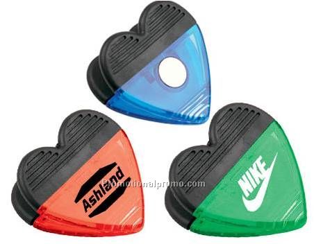 Heart shape plastic paper clip