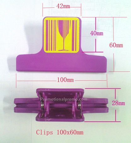 Bag clip or chip clip, 4" wide