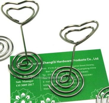 Heart shaped memo clip