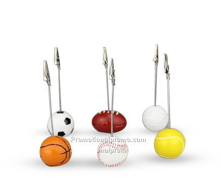 Golf/Soccer/Basket Ball/Baseball Note Crad And Photo Holder,Memo Clip Stand