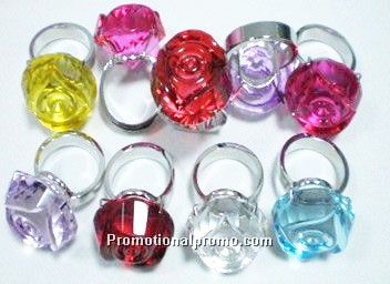Crystal Rose Ring Paperweight