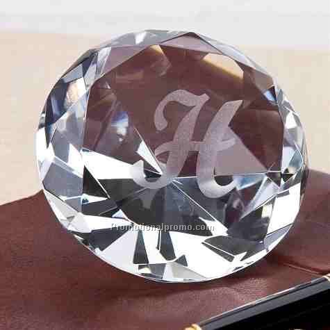 Diamond crystal paperweight