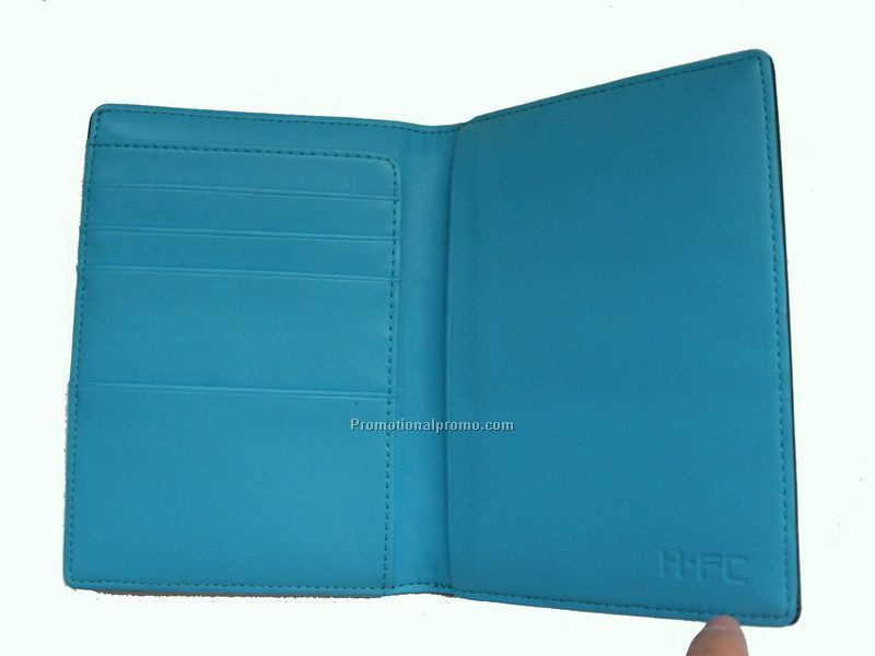 Black and blue passport holder