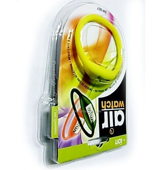 Silicone bracelet pedometer with blister package