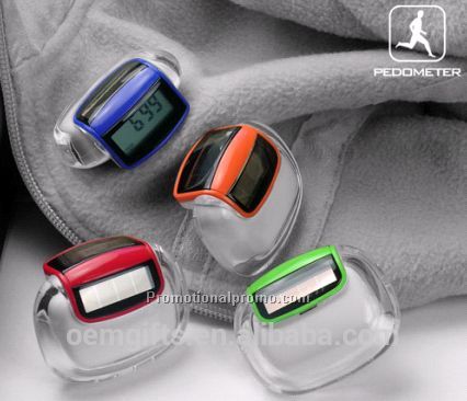 High Quality Plastic Multi-color Solar Pedometer