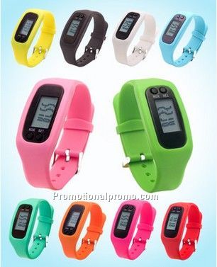 silicon pedometer watch