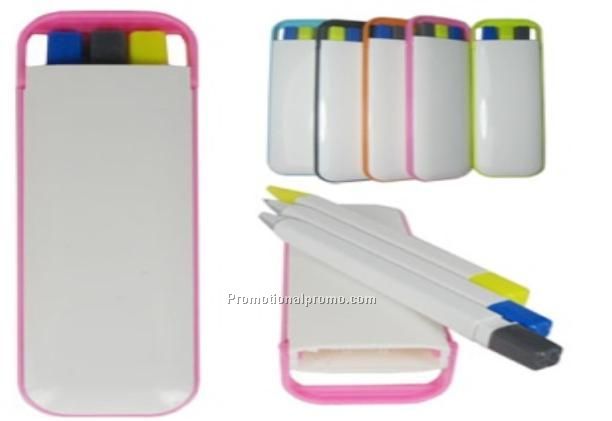 3 in 1 highlighter set W/ballpoint,auto pencil&highlighter