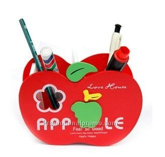 Apple shaped pen holder