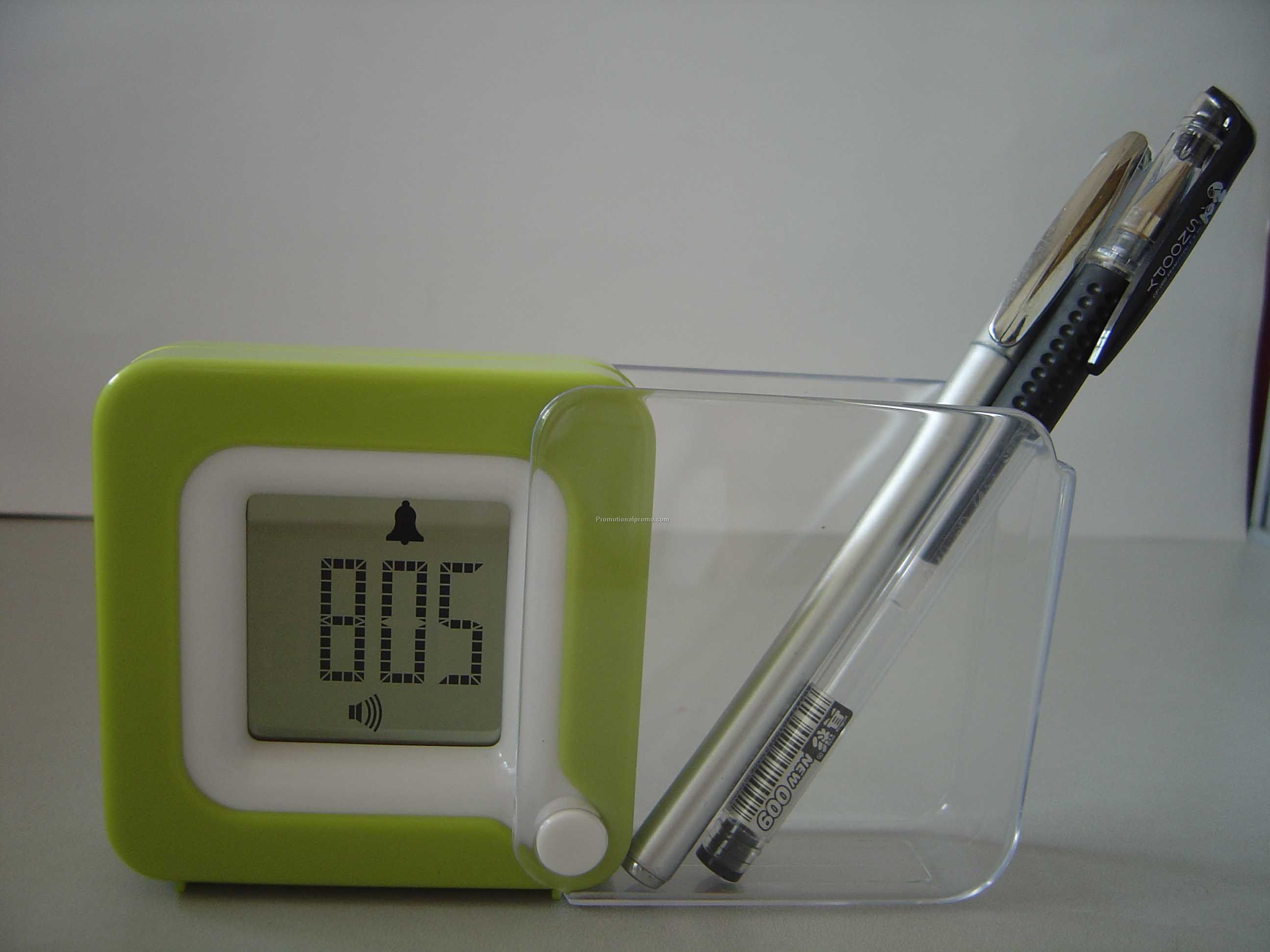 Pen Holder with Clock