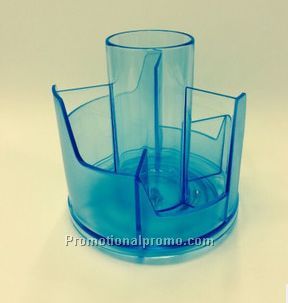 Multifunctional rotary plastic pen holder