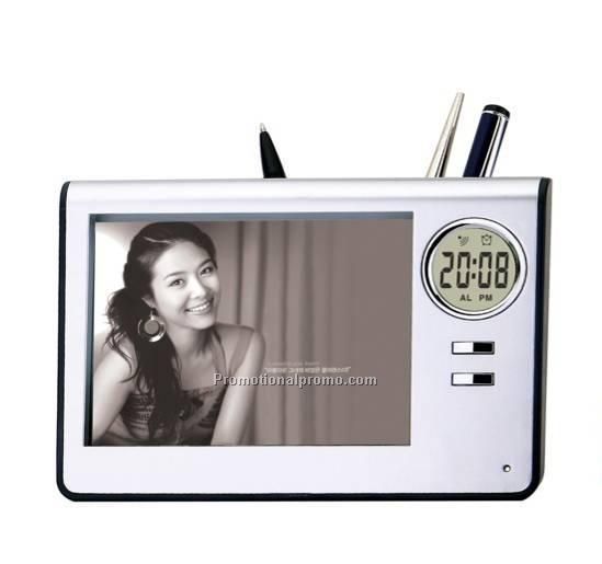 Manufacturer Photo Frame Calendar table Pen Holder with clock