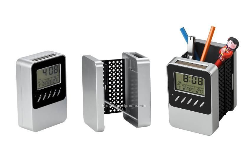 hot new products for 2014 solar power metal pen holder