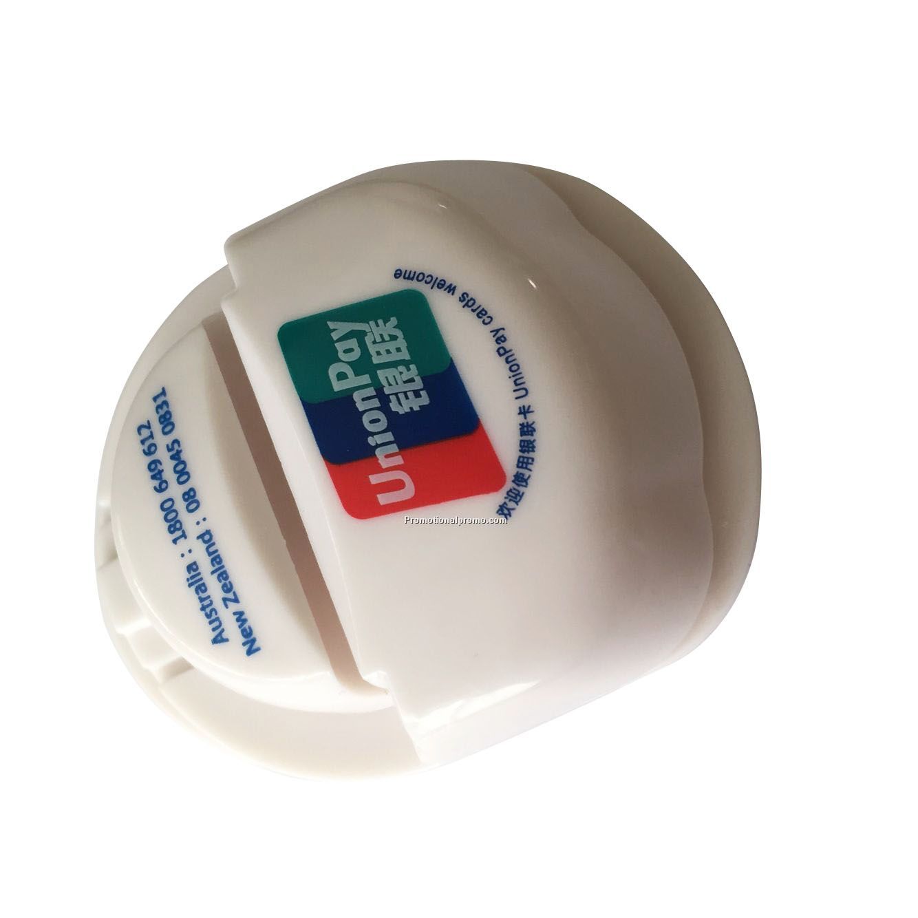 Plastic pen holder with adhesive on the back