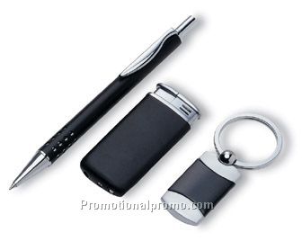Pen/lighter/key ring gift set