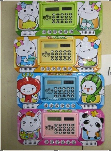 Hot cartoon Pencil box with caculator