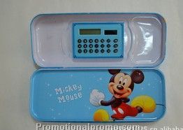 Hot cartoon Pencil box with caculator