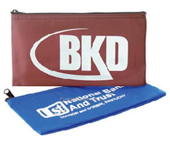 Nylon Bank Bag with Zipper, Nylon zipper bag