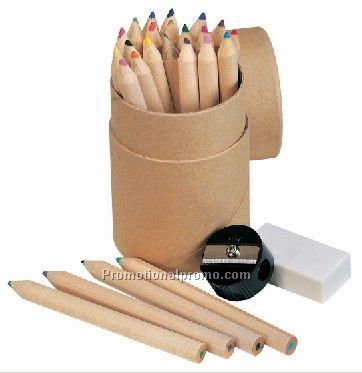 24 Color pencils with earser and sharpener