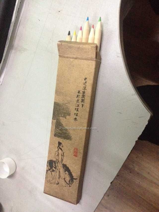 Hot Selling Promotional 6 Colors Pencils Set