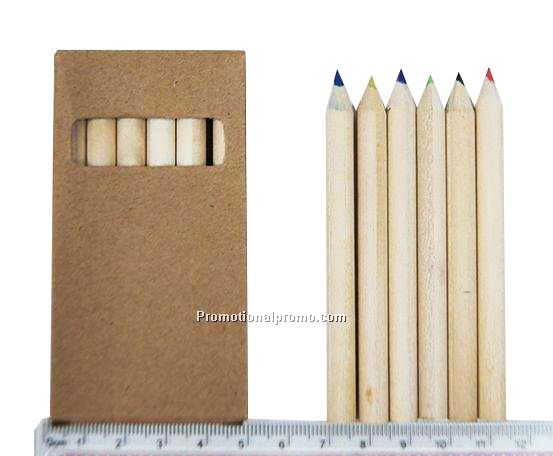 Wood Color Pencils Set,6pcs per box in 6colors