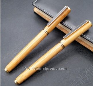 Wholesale spot rotary oil ballpoint pen bamboo and wood retro signature pen business office neutral pen can be customized LOGO