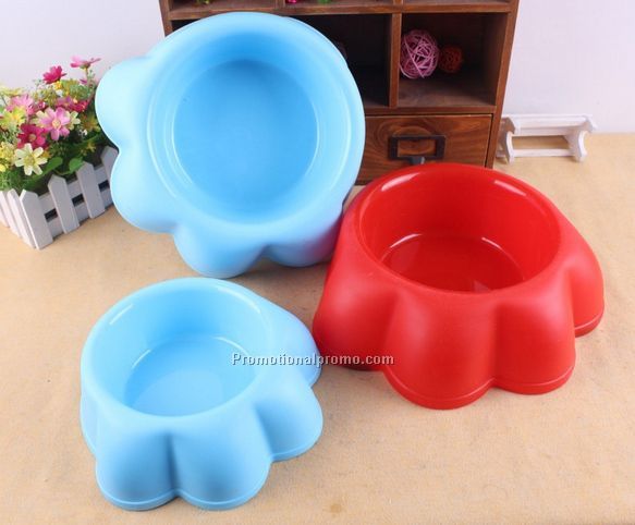 Cheap plastic paw shape pet bowl