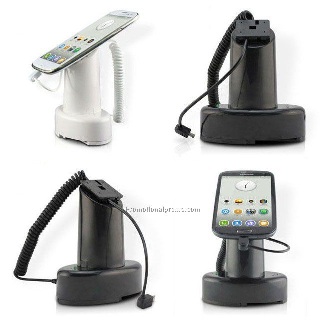 Anti-theft alarm and charge mobile display shelf