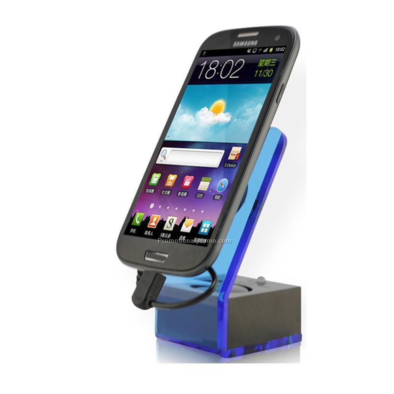 Chargable alarm attached mobile phone holder,acrylic mobile stand,anti theft device