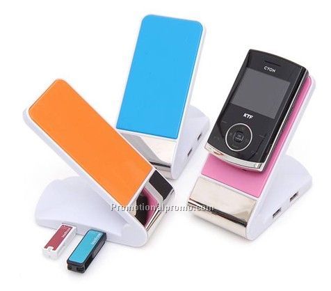 Mobile Phone Holder with Four USB hub and Emergency cell phone chargers