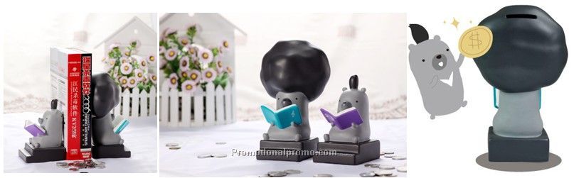 Reading Books Piggy Bank