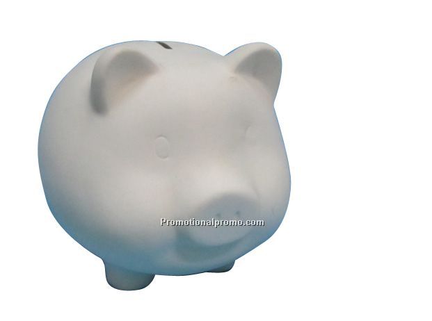 DIY White Ceramic Piggy Bank