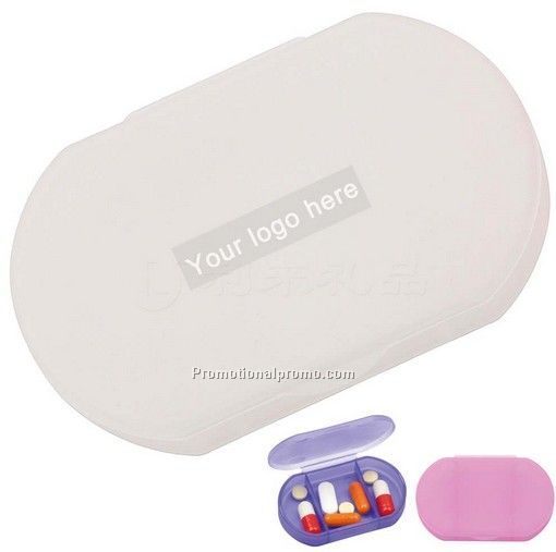 Portable plastic pill box