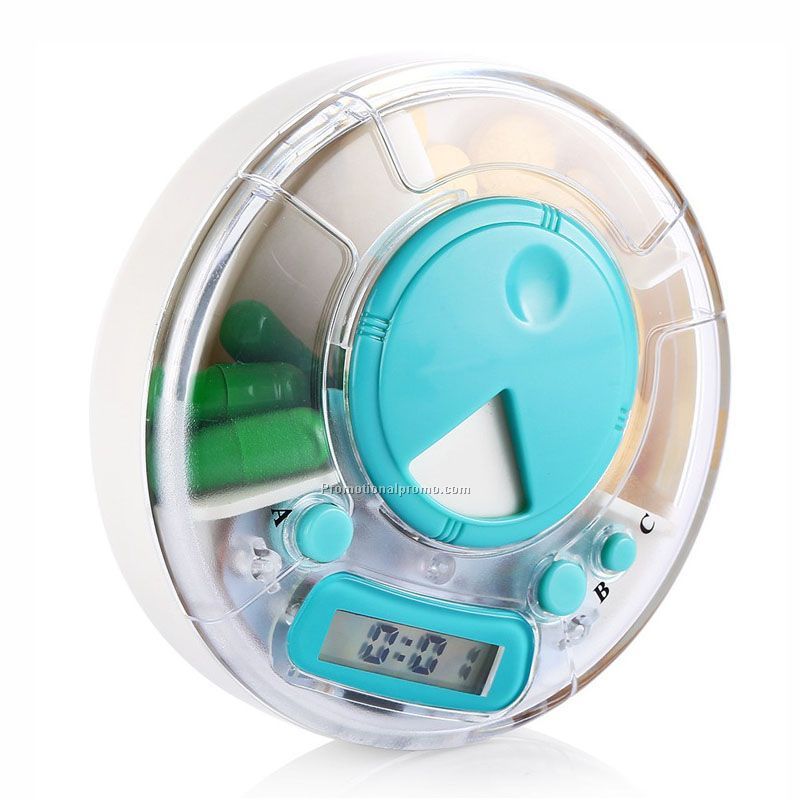 Round Plastic Pill Box Organizer Reminder