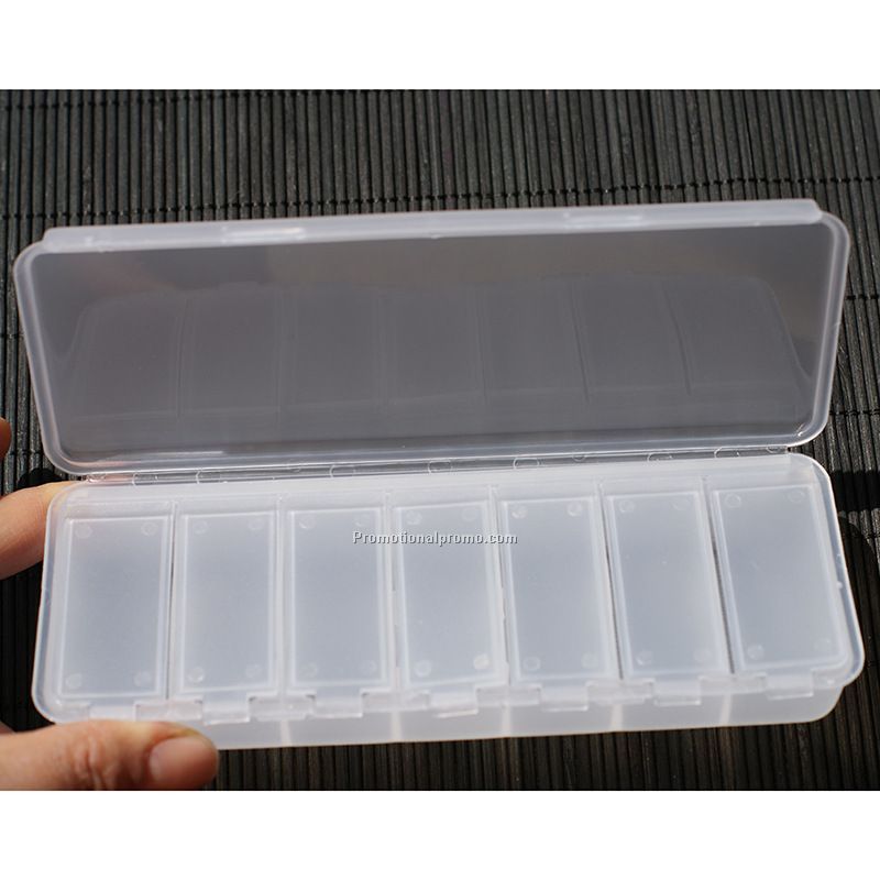 Plastic 7 days pill box top wholesale logo product