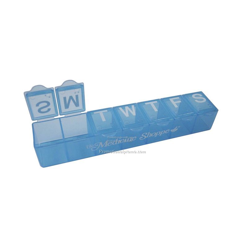 Stocked plastic pill box