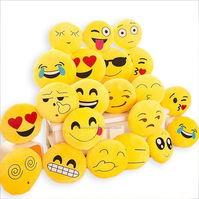 32cmx32cm Cute Emoji Cushion Home Smiley Face Pillow Stuffed Soft Plush Toy
