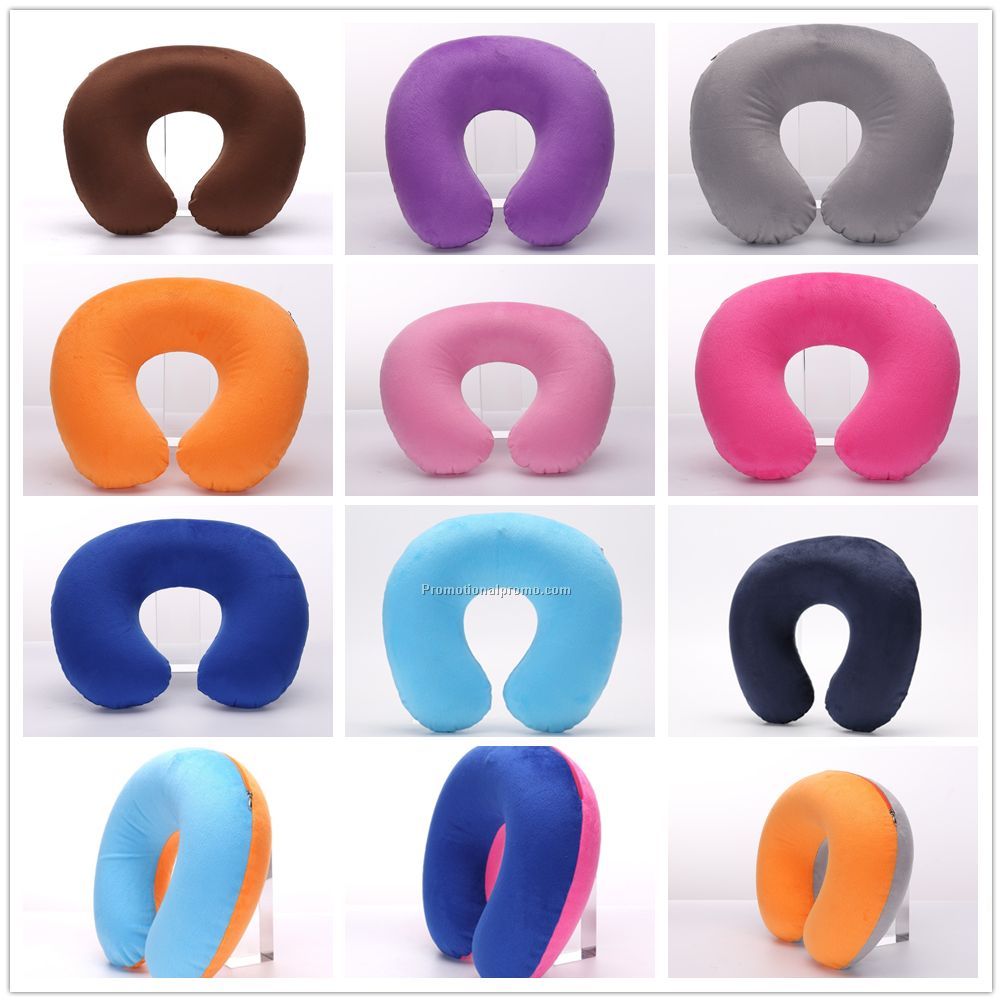 PVC U Shape Inflatable Travel Neck Pillow