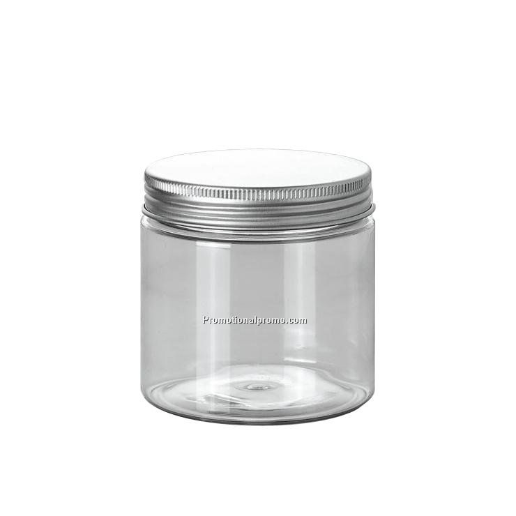 Plastic cosmetic jar 200g empty container with inner cover and aluminum cap cream hairdressing loose powder container